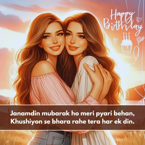 Happy Birthday Sister Shayari in English Happy Birthday Sister Shayari in English
