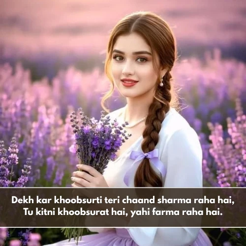 Khubsurti Ki Tareef Shayari in English Khubsurti Ki Tareef Shayari in English