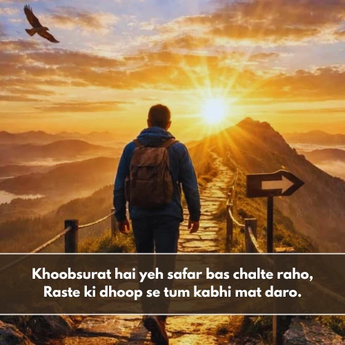 Safar Shayari in English 2 Line Safar Shayari in English 2 Line