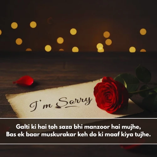 Sorry Shayari in English Sorry Shayari in English